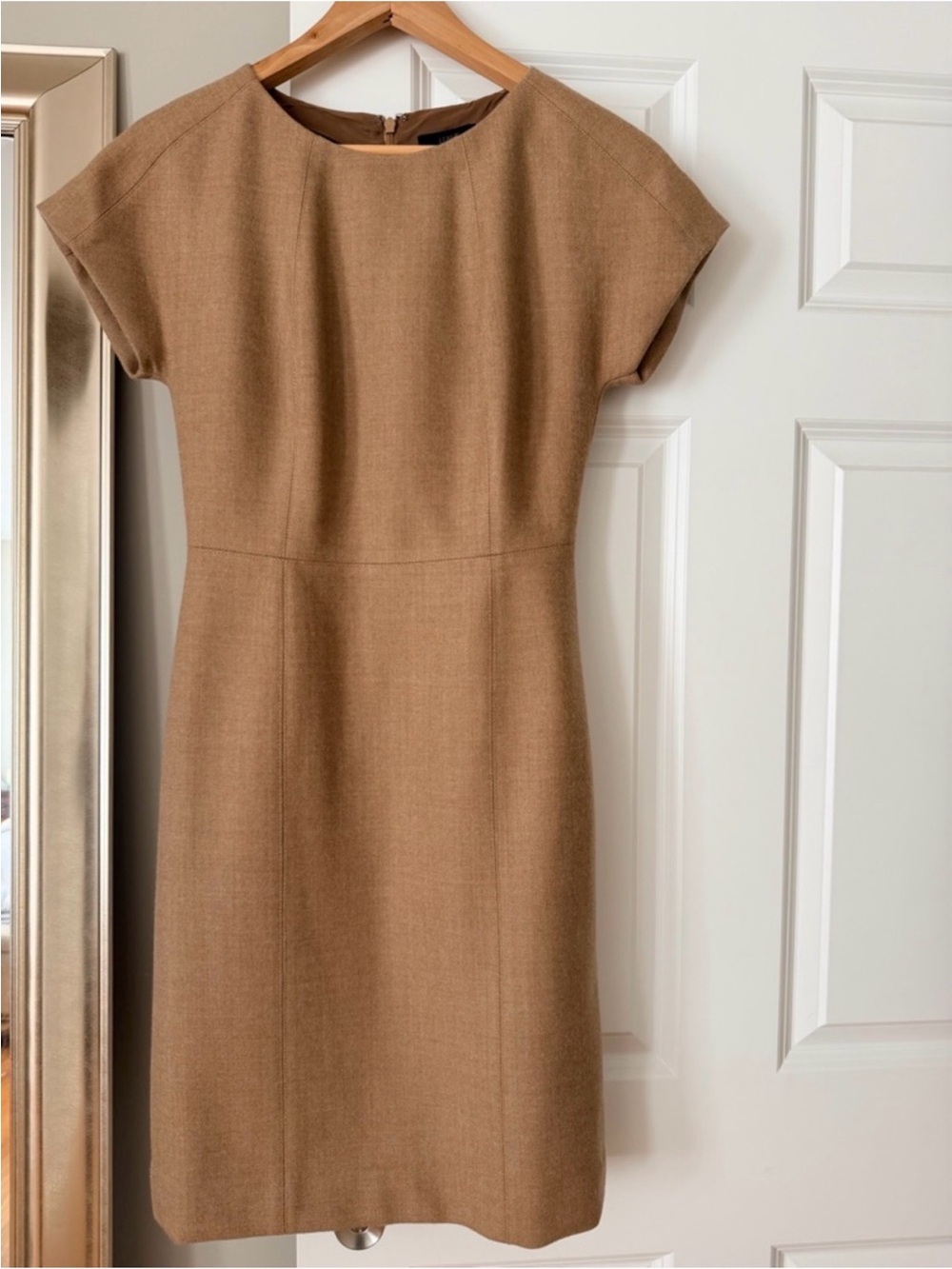 J. Crew Camel Midi Sheath Dress